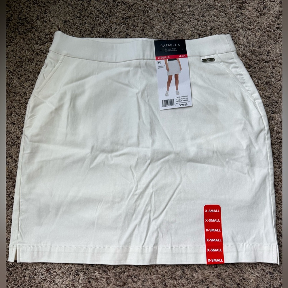 New Rafaella Women's White golf tennis Skort shorts